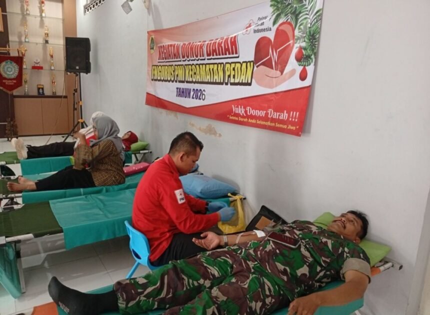 Donor Darah PMI Pedan Libatkan Relawan, OPD, TNI dan LDII
