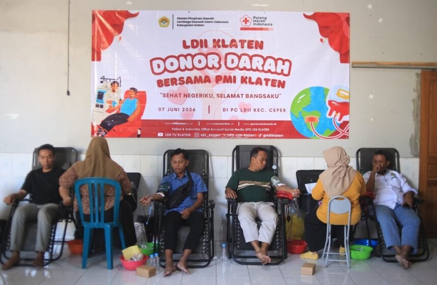 Donor Darah LDII Klaten Disambut Antusias, 118 Warga Ikut Berpartisipasi
