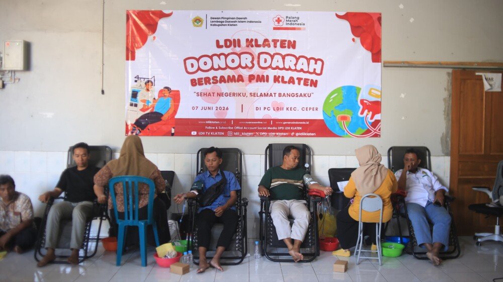 Donor Darah LDII Klaten Disambut Antusias, 118 Warga Ikut Berpartisipasi