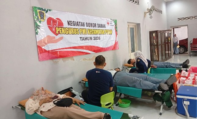 PMI Pedan Gelar Aksi Donor Darah, TNI, SENKOM, LDII hingga Pelajar Ambil Bagian